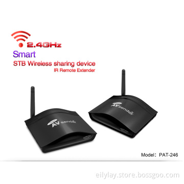 PAT-246 AV Sender 2.4Ghz Smart Digital STB Wireless Sharing IR Remote Extender Audio Video Transmitter Receiver 250M